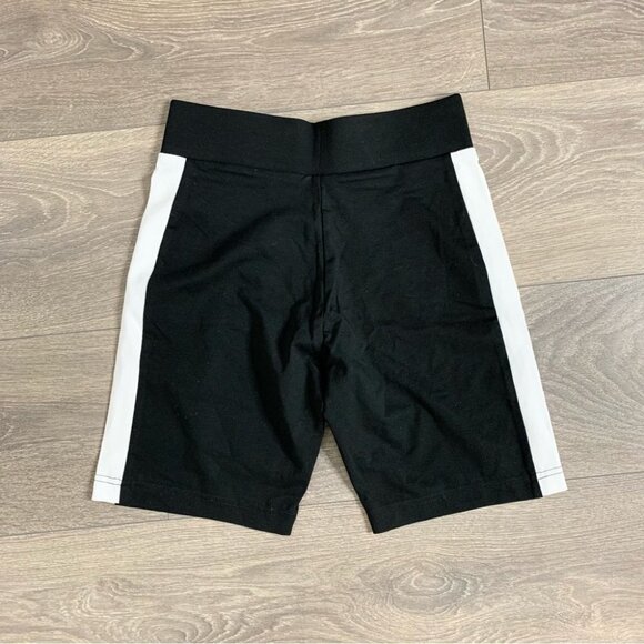 Puma Classics Biker Shorts 7" White Stripe Black High Rise Waisted Size  XS - Picture 10 of 11